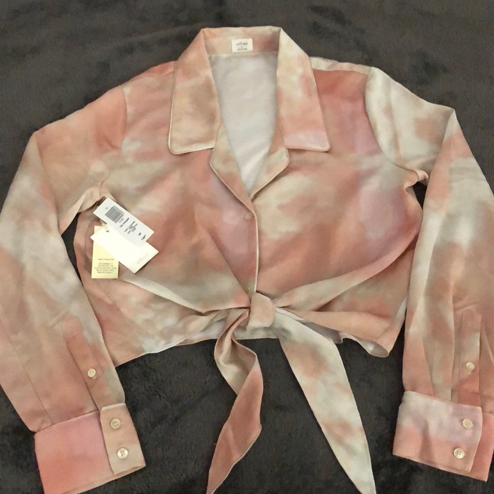 Wilfred tie front crop top